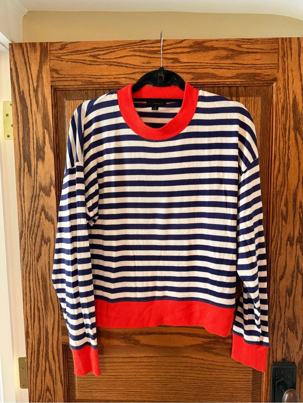 J. Crew Women’s Supercozy mockneck pullover in stripe, Medium - Picture 2 of 7